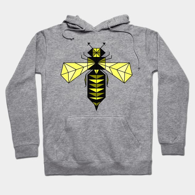 Bee - Geometric Abstract Hoodie by fakelarry